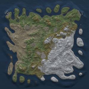 Thumbnail Rust Map: Procedural Map, Size: 4500, Seed: 1485392462, 18 Monuments