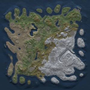Thumbnail Rust Map: Procedural Map, Size: 4500, Seed: 1485392462, 14 Monuments