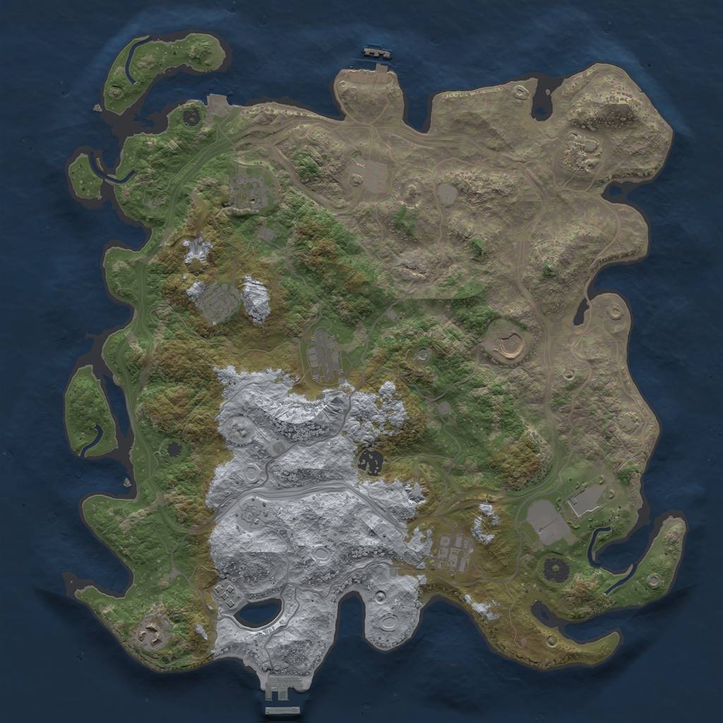 Rust Map: Procedural Map, Size: 4250, Seed: 1509301791, 19 Monuments