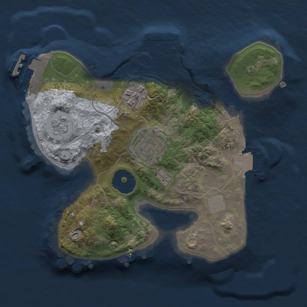 Rust Map: Procedural Map, Size: 2000, Seed: 1739086248, 6 Monuments