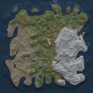 Thumbnail Rust Map: Procedural Map, Size: 4500, Seed: 1495858156, 19 Monuments