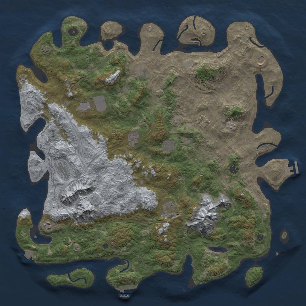 Rust Map: Procedural Map, Size: 5000, Seed: 539060002, 19 Monuments