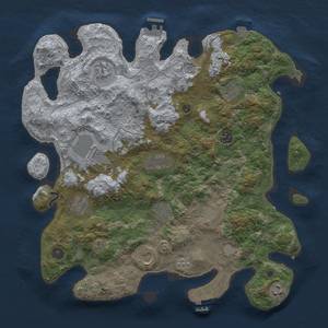 Thumbnail Rust Map: Procedural Map, Size: 4000, Seed: 33797894, 19 Monuments