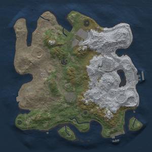 Thumbnail Rust Map: Procedural Map, Size: 3500, Seed: 231674153, 14 Monuments