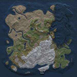 Thumbnail Rust Map: Procedural Map, Size: 4500, Seed: 249483084, 17 Monuments