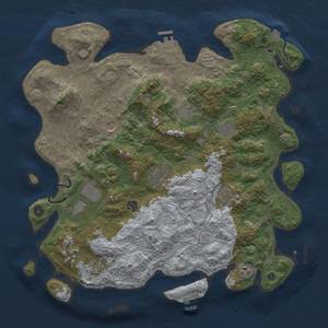 Thumbnail Rust Map: Procedural Map, Size: 4500, Seed: 249483084, 18 Monuments