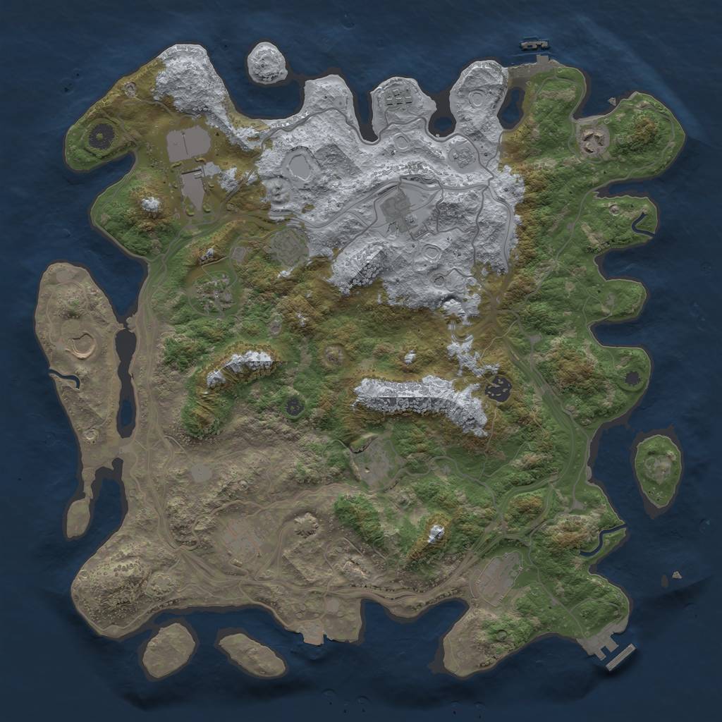 Rust Map: Procedural Map, Size: 4250, Seed: 1679489538, 19 Monuments