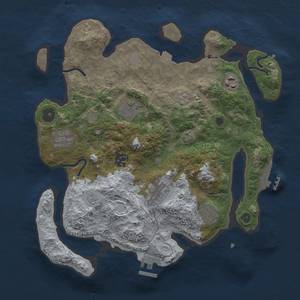 Thumbnail Rust Map: Procedural Map, Size: 3300, Seed: 1788238310, 14 Monuments