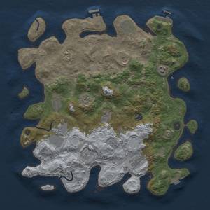 Thumbnail Rust Map: Procedural Map, Size: 4000, Seed: 825617782, 19 Monuments