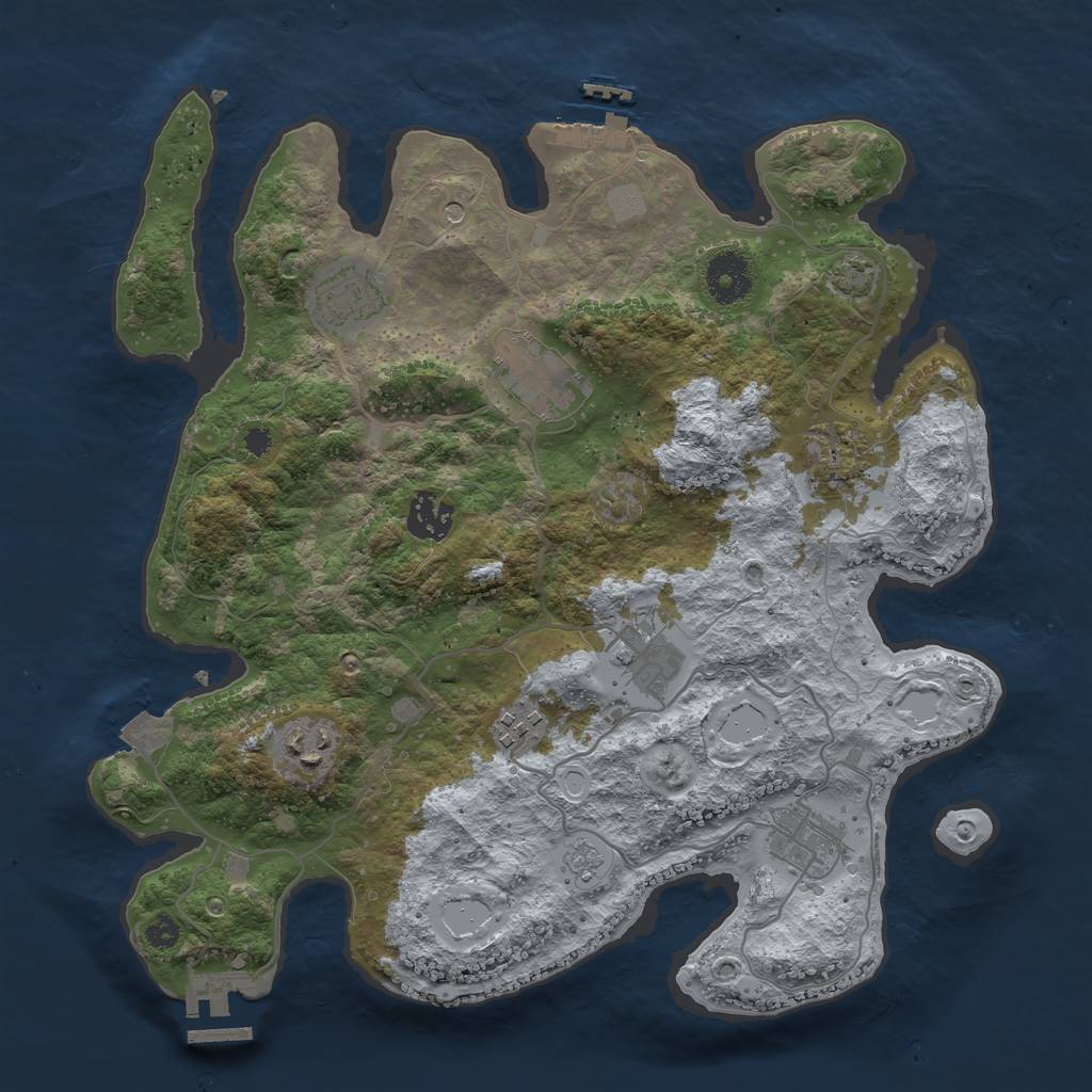 Rust Map: Procedural Map, Size: 3400, Seed: 1600232894, 16 Monuments