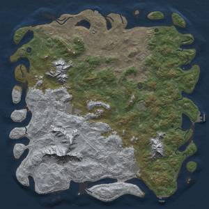 Thumbnail Rust Map: Procedural Map, Size: 6000, Seed: 1434436266, 19 Monuments