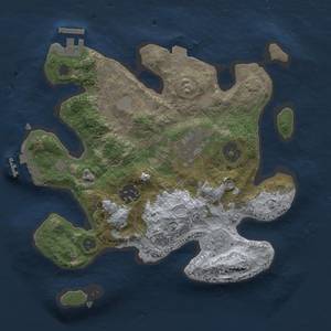 Thumbnail Rust Map: Procedural Map, Size: 2600, Seed: 8013, 9 Monuments