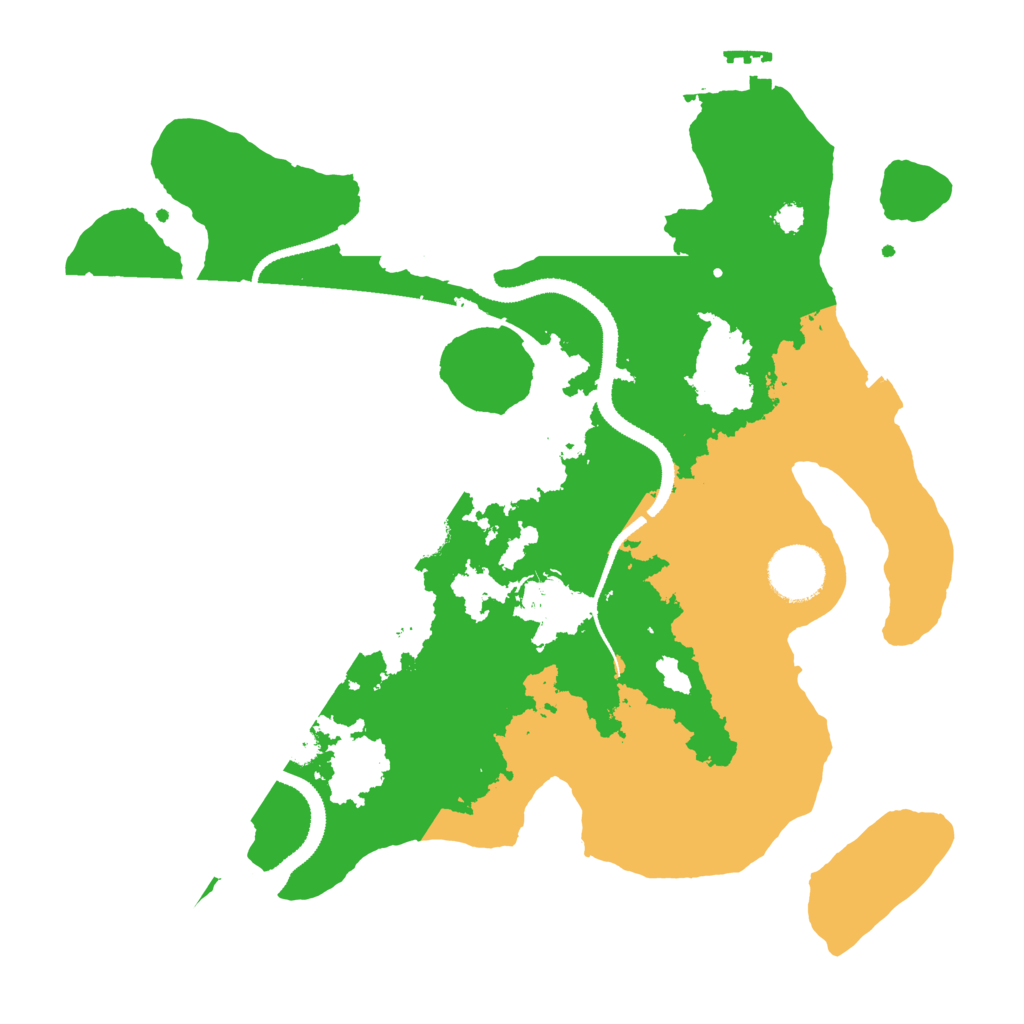 Biome Rust Map: Procedural Map, Size: 3200, Seed: 1548621
