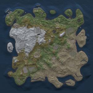 Thumbnail Rust Map: Procedural Map, Size: 4000, Seed: 959872295, 19 Monuments