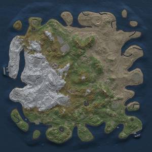 Thumbnail Rust Map: Procedural Map, Size: 4250, Seed: 23092497, 19 Monuments