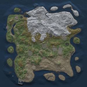 Thumbnail Rust Map: Procedural Map, Size: 4000, Seed: 204816493, 18 Monuments