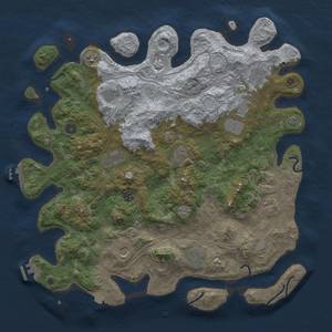 Thumbnail Rust Map: Procedural Map, Size: 4500, Seed: 1532376352, 19 Monuments