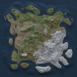 Thumbnail Rust Map: Procedural Map, Size: 3696, Seed: 462275541, 15 Monuments