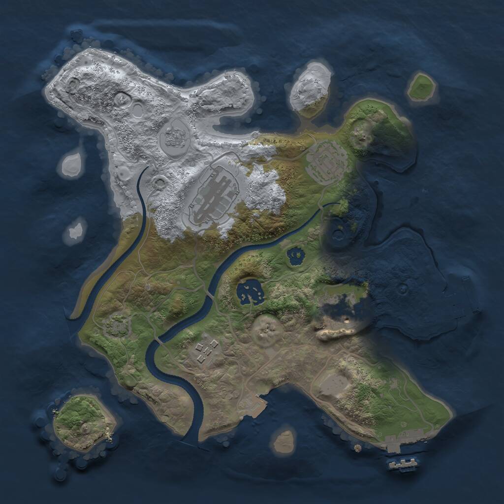 Rust Map: Procedural Map, Size: 2775, Seed: 96899, 11 Monuments