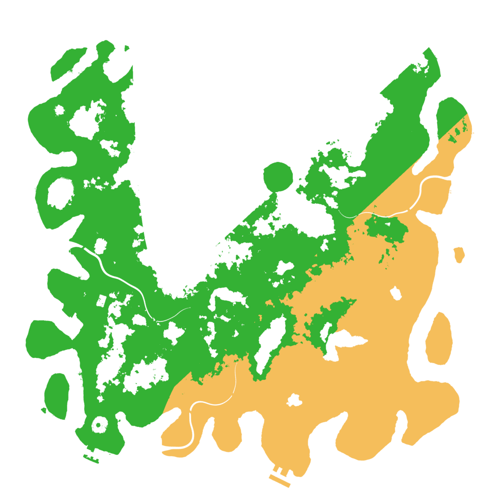 Biome Rust Map: Procedural Map, Size: 4500, Seed: 1980007529