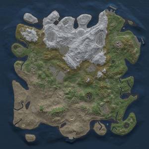 Thumbnail Rust Map: Procedural Map, Size: 4000, Seed: 1528428178, 19 Monuments