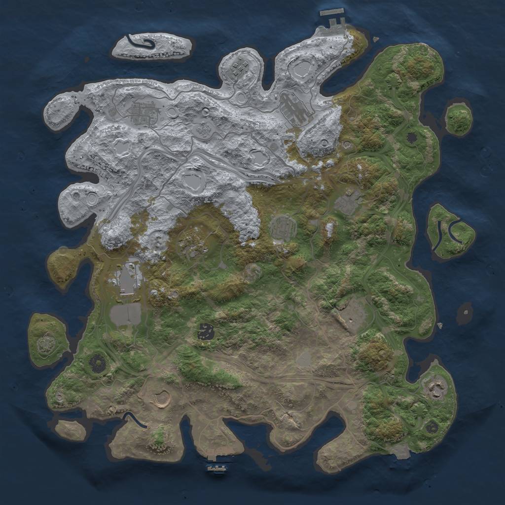 Rust Map: Procedural Map, Size: 4250, Seed: 170656653, 19 Monuments