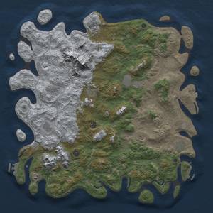 Thumbnail Rust Map: Procedural Map, Size: 5000, Seed: 802, 19 Monuments