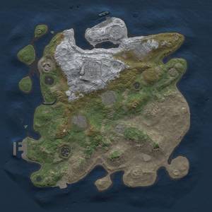 Thumbnail Rust Map: Procedural Map, Size: 3300, Seed: 1418783181, 16 Monuments