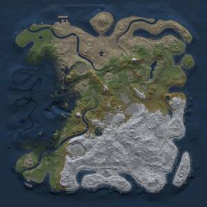 Thumbnail Rust Map: Procedural Map, Size: 4250, Seed: 95858, 15 Monuments