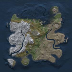 Thumbnail Rust Map: Procedural Map, Size: 3000, Seed: 2100574865, 11 Monuments
