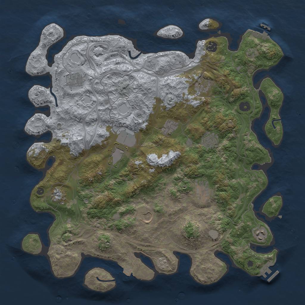Rust Map: Procedural Map, Size: 4250, Seed: 562713649, 19 Monuments