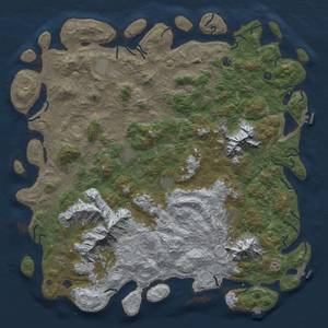 Thumbnail Rust Map: Procedural Map, Size: 6000, Seed: 1744276885, 19 Monuments