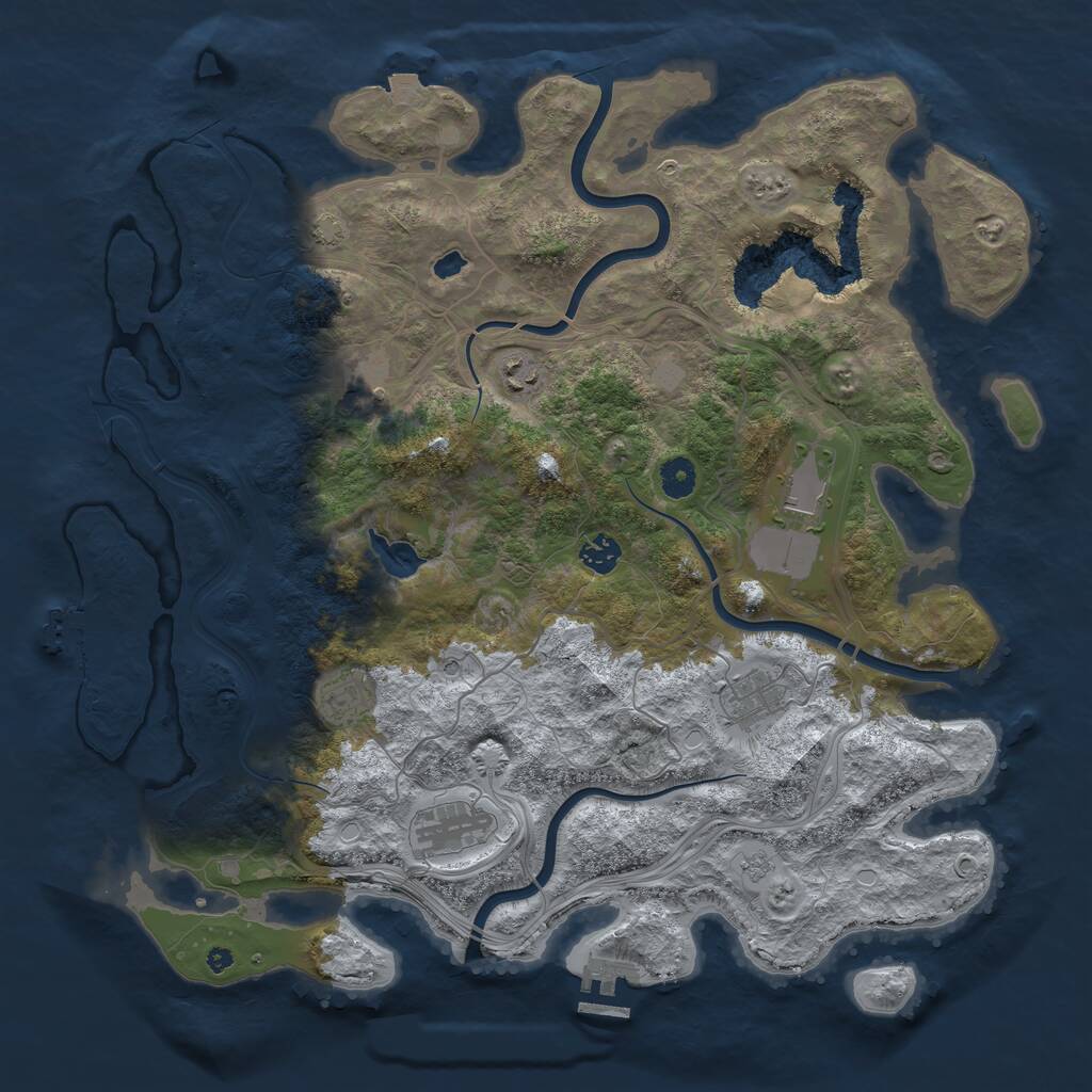 Rust Map: Procedural Map, Size: 4250, Seed: 44584318, 13 Monuments