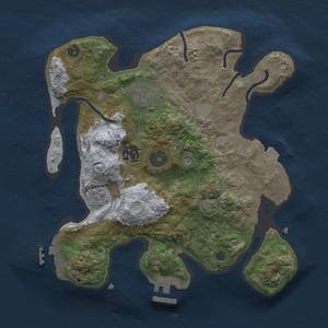 Thumbnail Rust Map: Procedural Map, Size: 2790, Seed: 1415225123, 10 Monuments