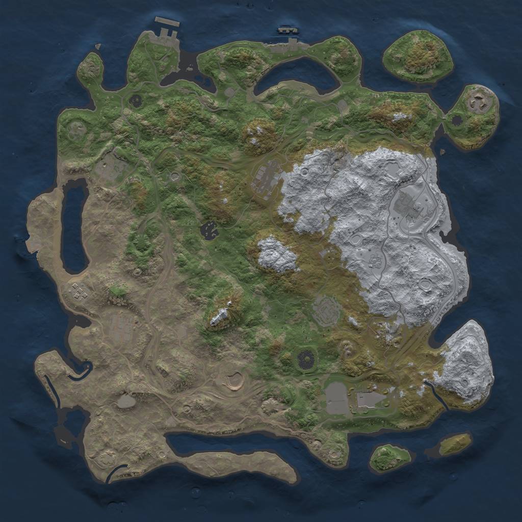 Rust Map: Procedural Map, Size: 4250, Seed: 94483705, 19 Monuments