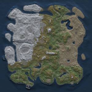 Thumbnail Rust Map: Procedural Map, Size: 4500, Seed: 746115059, 15 Monuments