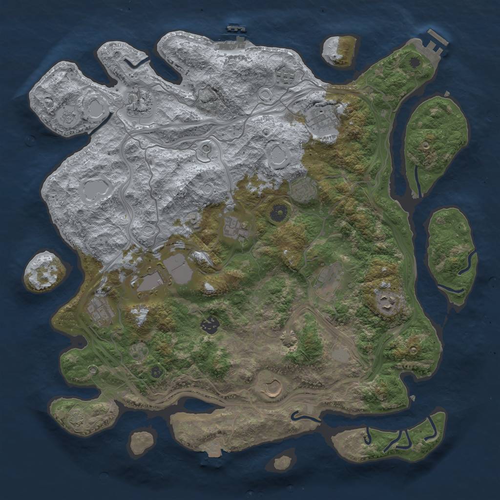 Rust Map: Procedural Map, Size: 4250, Seed: 1014853912, 19 Monuments