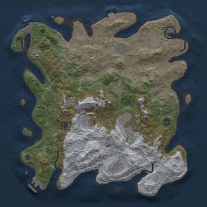 Thumbnail Rust Map: Procedural Map, Size: 4000, Seed: 711118126, 19 Monuments