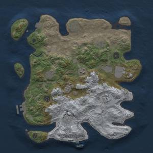 Thumbnail Rust Map: Procedural Map, Size: 3500, Seed: 421495417, 17 Monuments