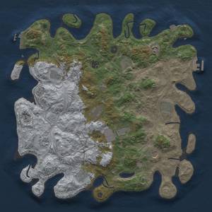 Thumbnail Rust Map: Procedural Map, Size: 4250, Seed: 950368443, 19 Monuments