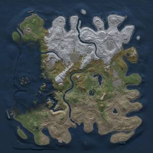 Thumbnail Rust Map: Procedural Map, Size: 4250, Seed: 1378193697, 14 Monuments