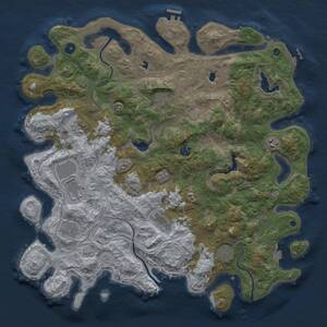 Thumbnail Rust Map: Procedural Map, Size: 4500, Seed: 1423046049, 15 Monuments