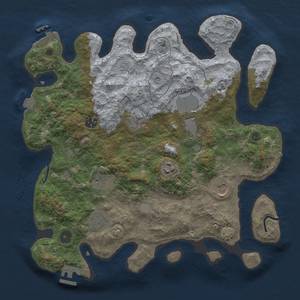 Thumbnail Rust Map: Procedural Map, Size: 3600, Seed: 628827310, 15 Monuments