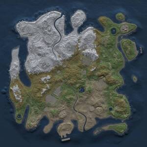 Thumbnail Rust Map: Procedural Map, Size: 3600, Seed: 80124, 14 Monuments