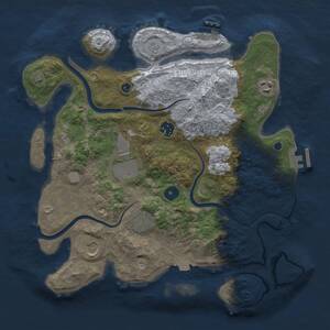 Thumbnail Rust Map: Procedural Map, Size: 3500, Seed: 1606819033, 12 Monuments