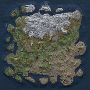 Thumbnail Rust Map: Procedural Map, Size: 4250, Seed: 366769208, 19 Monuments