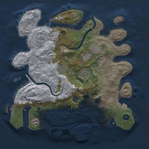 Thumbnail Rust Map: Procedural Map, Size: 3500, Seed: 718309448, 13 Monuments
