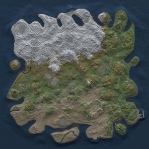 Thumbnail Rust Map: Procedural Map, Size: 4500, Seed: 1022048108, 19 Monuments