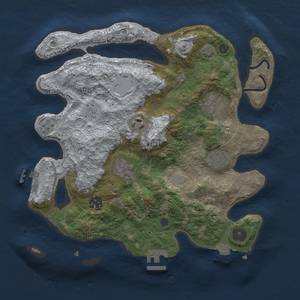 Thumbnail Rust Map: Procedural Map, Size: 3200, Seed: 842029043, 13 Monuments