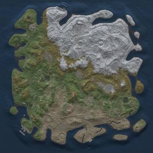 Thumbnail Rust Map: Procedural Map, Size: 4500, Seed: 302079301, 19 Monuments